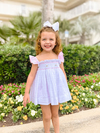 Girls White Swiss Dot Bloomer Set