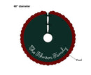 PRE ORDER Green Velvet/Pearl Name Embroidered Tree Skirt | ETA to LBS: OCTOBER