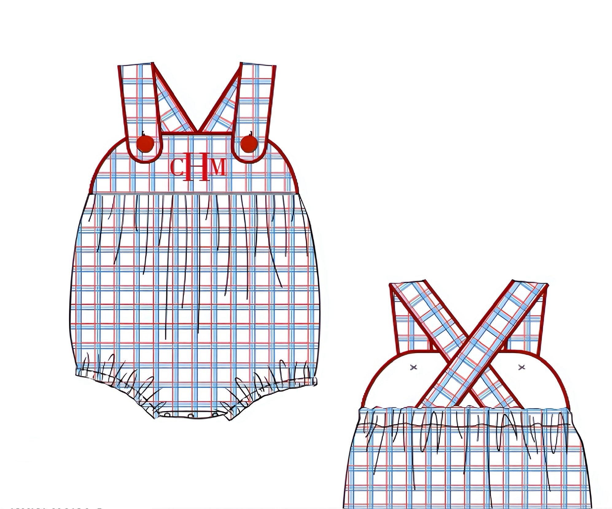 PRE ORDER Boys Patriotic Plaid Bubble ETA: MAY