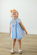 PRE ORDER Girls Embroidered Floral Pumpkins Bloomer Set & Dress | ETA to LBS: SEPTEMBER