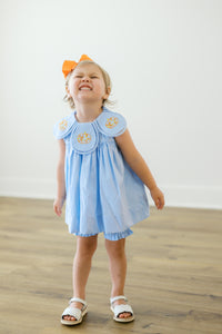 PRE ORDER Girls Embroidered Floral Pumpkins Bloomer Set & Dress | ETA to LBS: SEPTEMBER