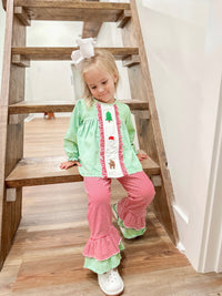 Girls French Knot Pant Set RTS