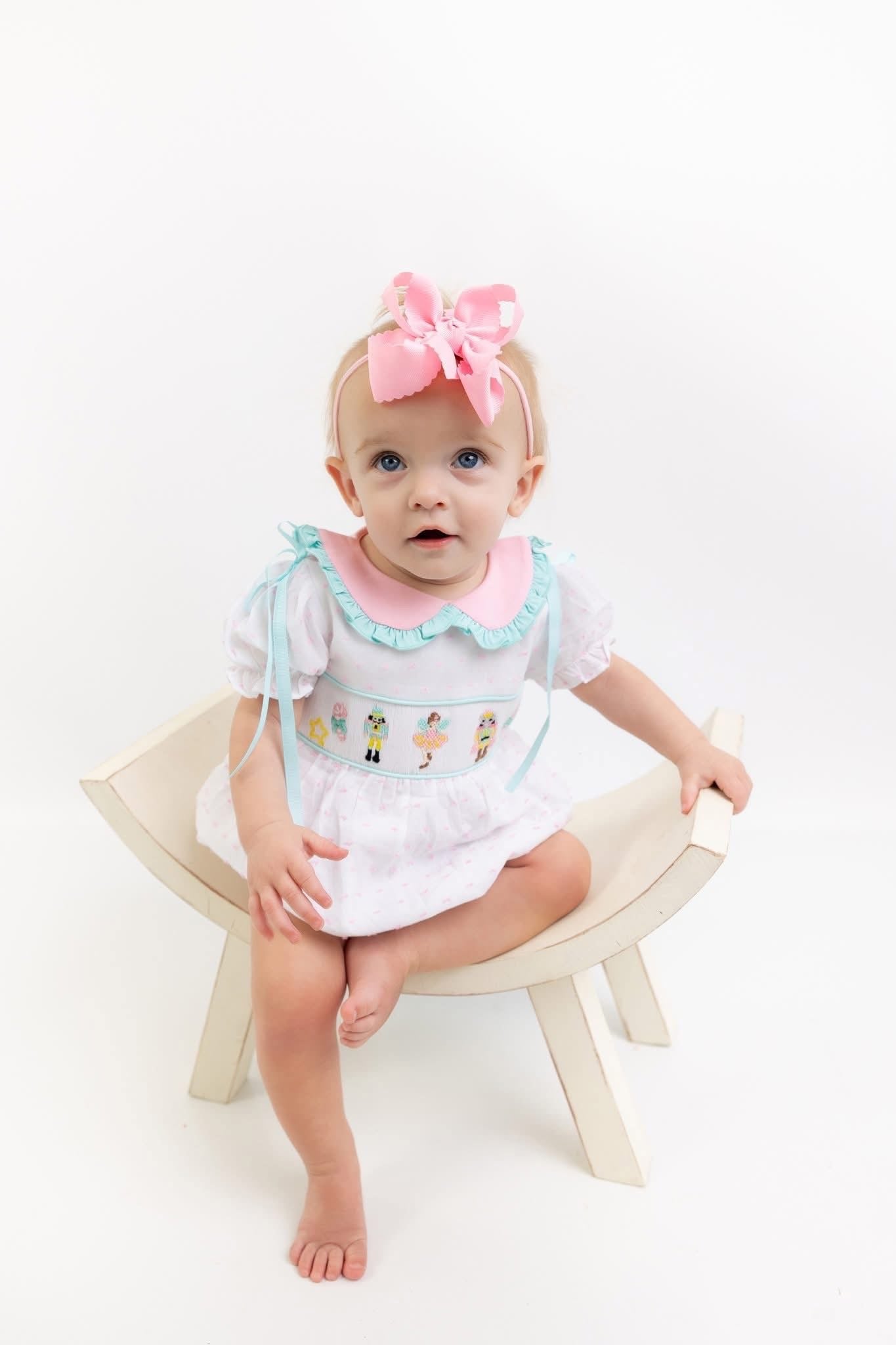 Girls Nutcracker Dreams Smocked Bubble
