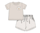 Boys Embroidered Hunting Deer Short Set