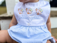 Boys Pumpkin and Turkey Exchangeable Bib Bubble