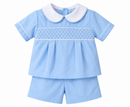 PRE ORDER Boys Smocked Timeless Treasures Heirloom Short Set | ETA to LBS: FEBRUARY