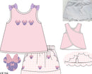 Girls French Knot Mouse Skort Set
