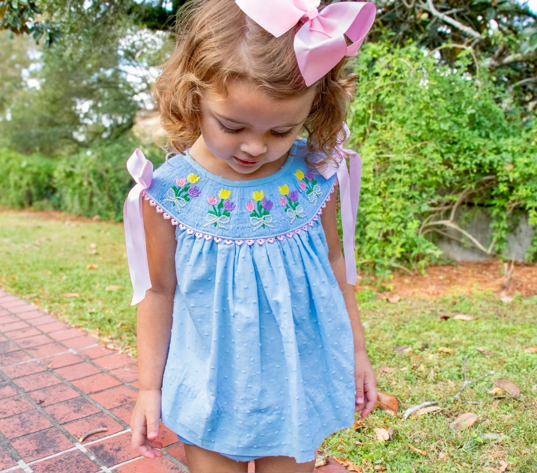 PRE ORDER Girls Pearl Petal Smock Bloomer Set & Dress | ETA to LBS: March