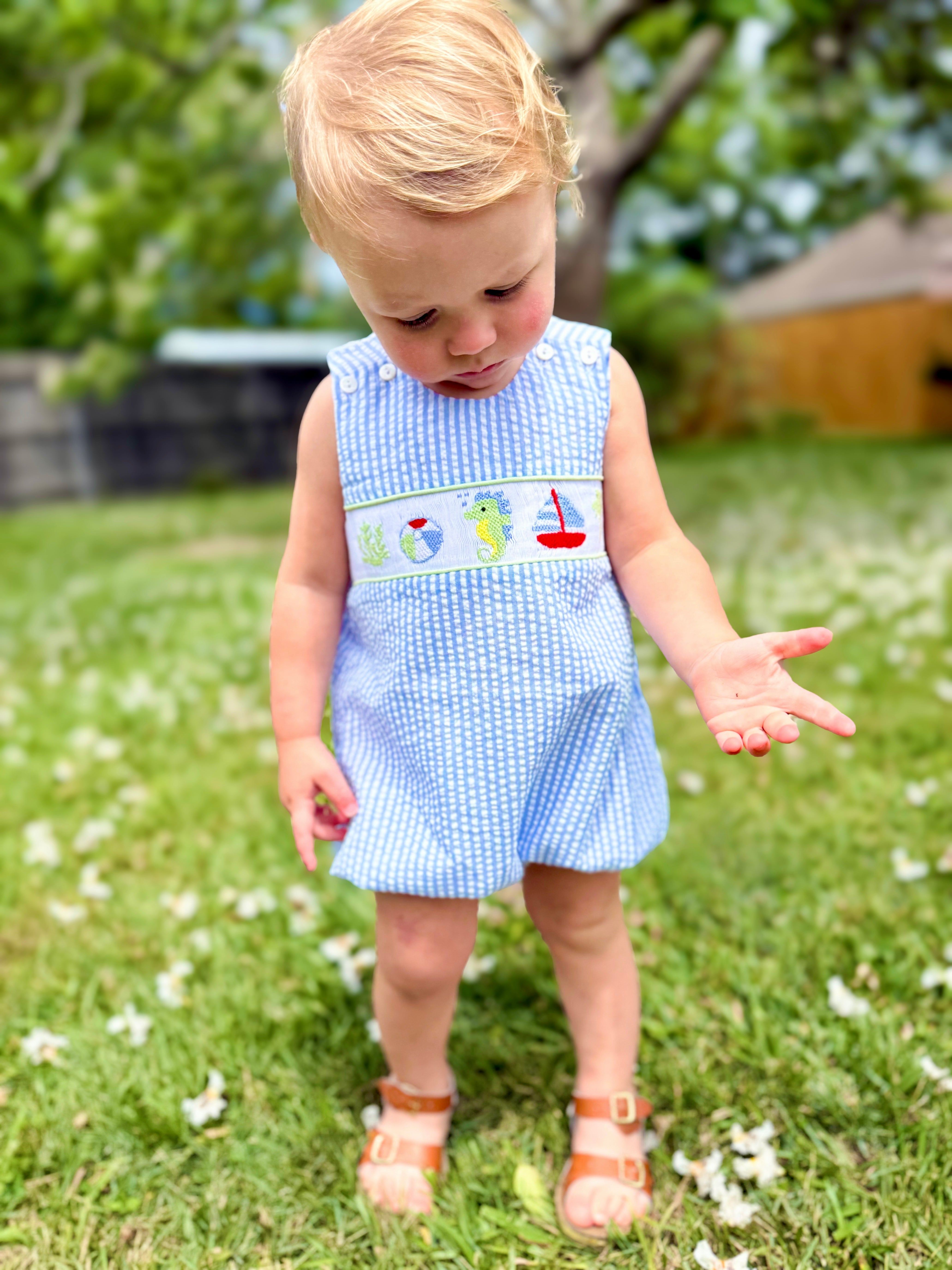 Boys Under the Sea Smocked Bubble