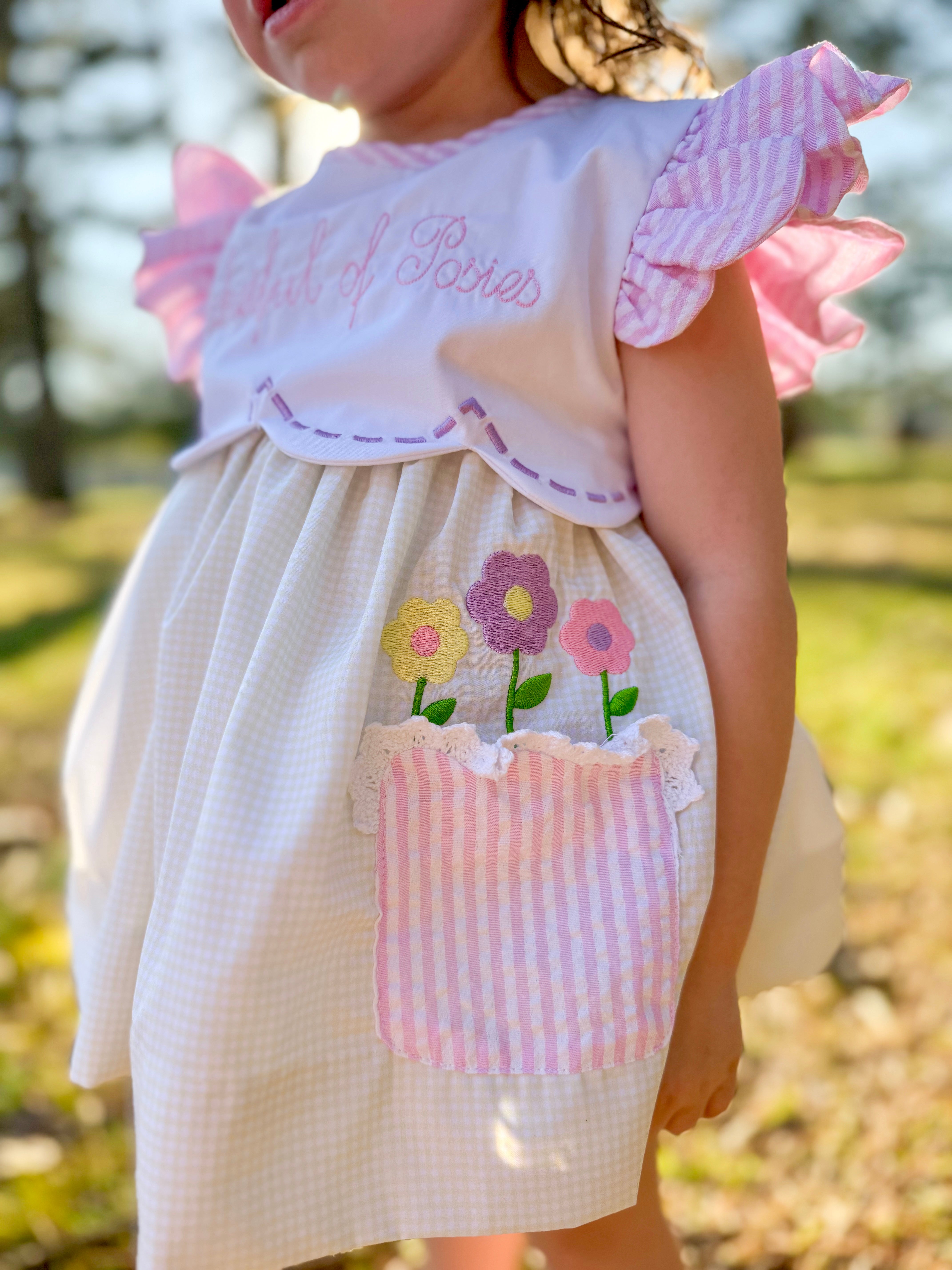 Girls Pocketful of Posies Bloomer Set