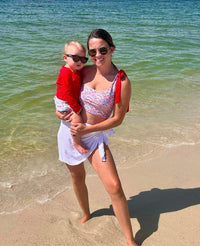 Women’s Patriotic Floral Two Piece Swimsuit