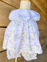 Girls Blue Meadow Petal Bloomer Set & Dress