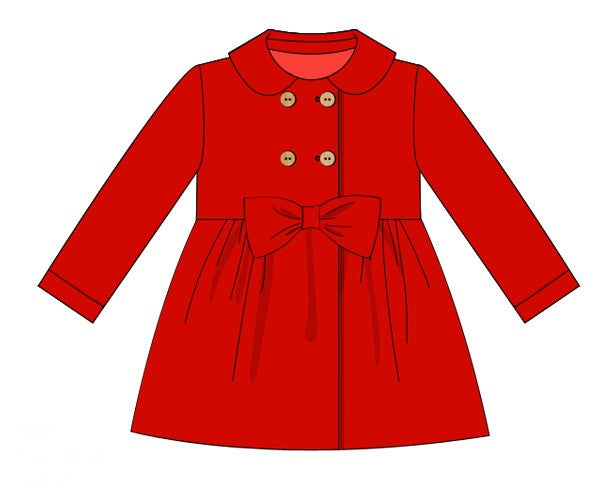Womens Classic Red Peacoat
