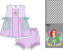 Girls Smocked Part of Your World Bloomer Set & Dress