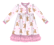 Girls Beary Sweet Knit Gown