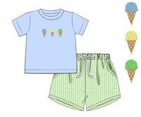 PRE ORDER Boys French Knot Ice Cream Short Set | ETA to LBS: APRIL