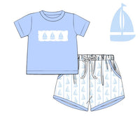 PRE ORDER Boys Smocked Sailboats Short Set ETA: MAY