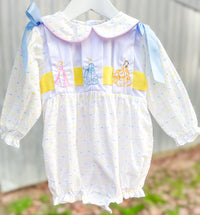 Girls Royal Dreams Smocked Bubble