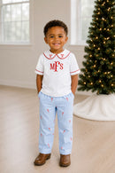 PRE ORDER Boys Embroidered Candy Cane Lane Pant Set | ETA to LBS: OCTOBER