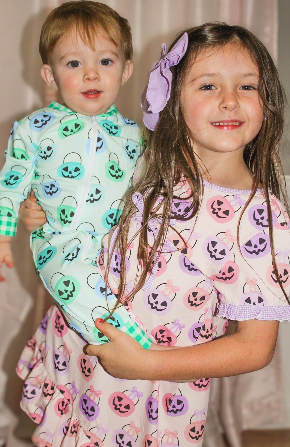 Girls Pink Halloween Buckets Knit Night Gown
