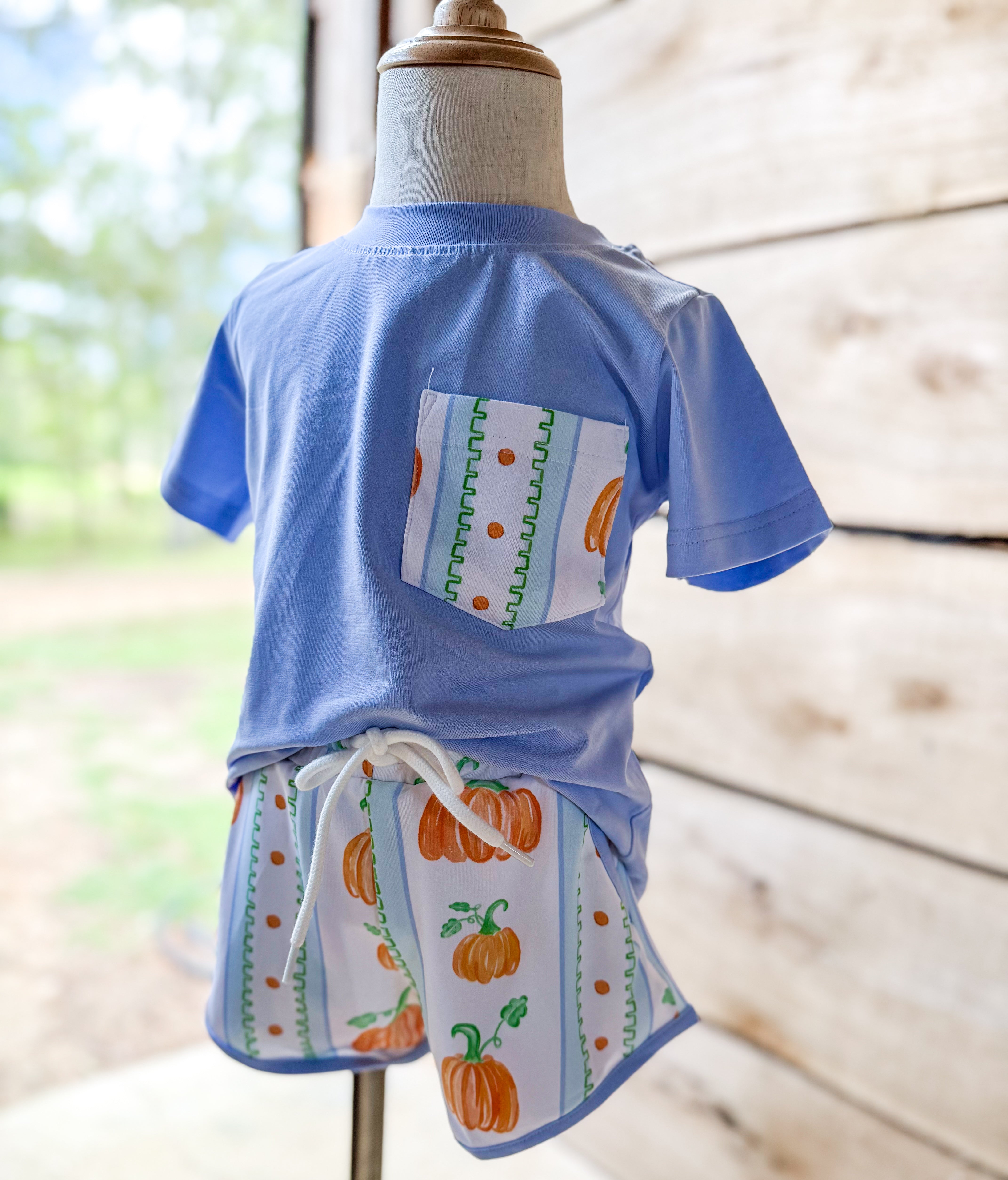 Boys Meet Me At the Pumpkin Patch Short Set