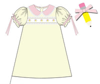 Girls Embroidered First Day Finest Bloomer Set & Dress