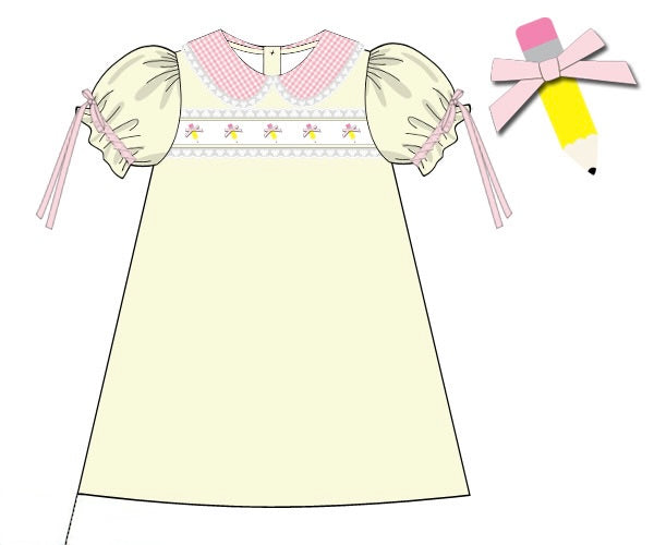 PRE ORDER Girls Embroidered First Day Finest Bloomer Set & Dress | ETA to LBS: JUNE