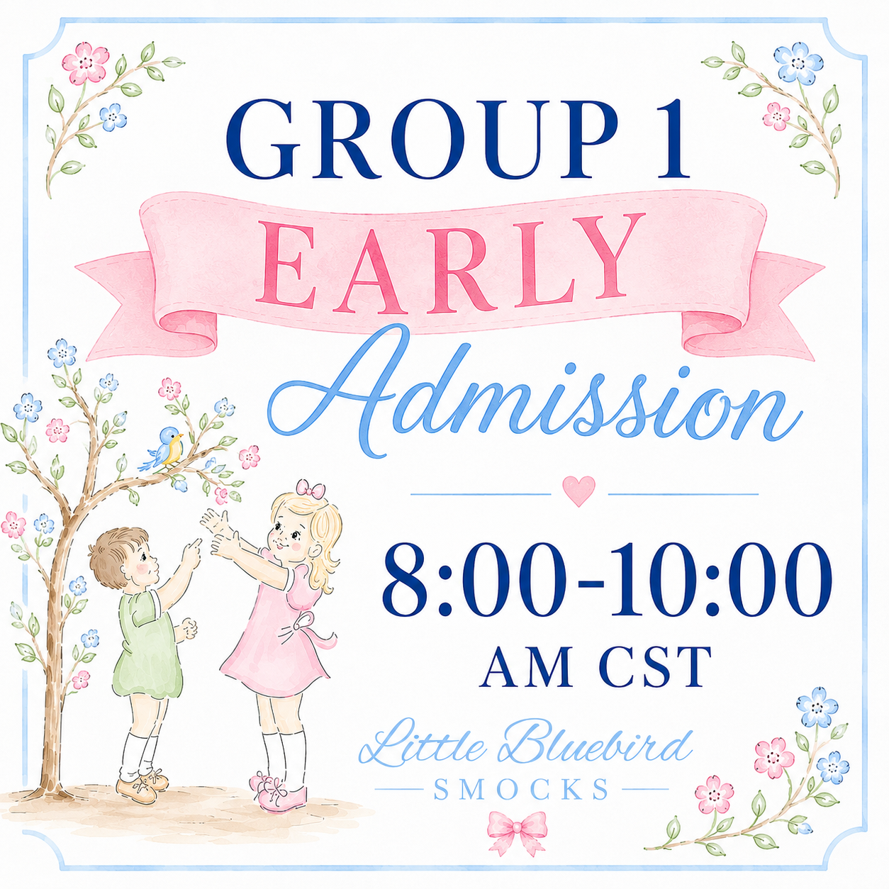 Saturday 7/25 Group 1 Early Entry 8:00-10:00 AM CST