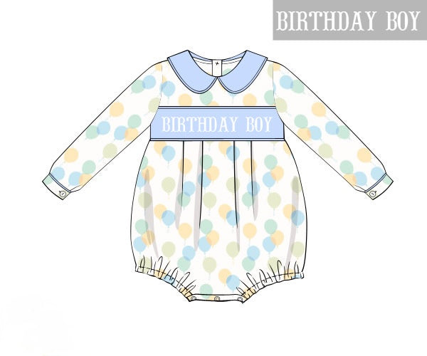 PRE ORDER Boys Custom Smock Birthday Boy Bubble | ETA to LBS: DECEMBER