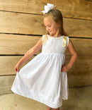 Girls Smocked Heirloom Pearl Keepsake Dress