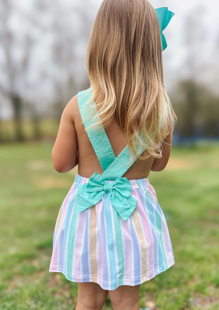 Girls Summer Stripes Bloomer Set and Dress