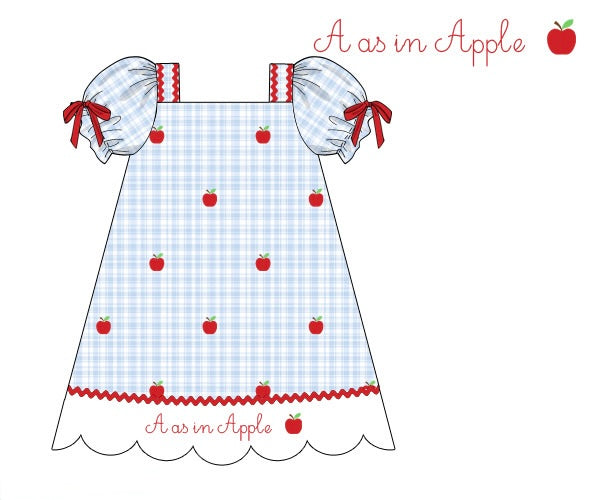PRE ORDER Girls A as in Apple Bloomer Set & Dress | ETA to LBS: JUNE
