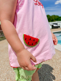 Girls French Knot One in a Melon Bubble Shorts Set