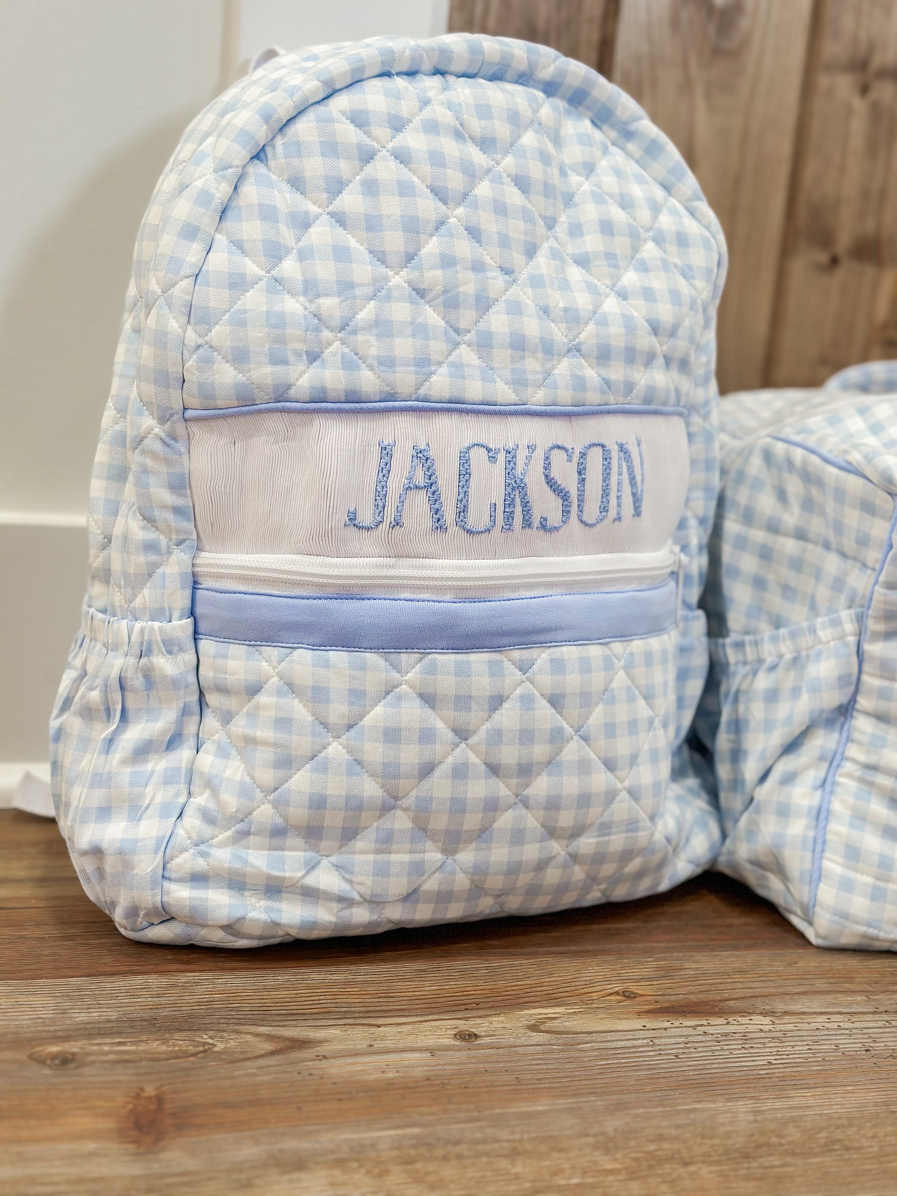 PRE ORDER Blue Gingham Luggage Collection | ETA to LBS: DECEMBER