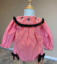 Girls Smocked Pearl Ghosts Bubble