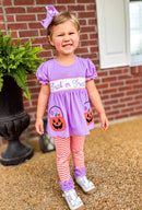 PRE ORDER Girls Smocked Trick or Treat Legging Set | ETA to LBS: SEPTEMBER
