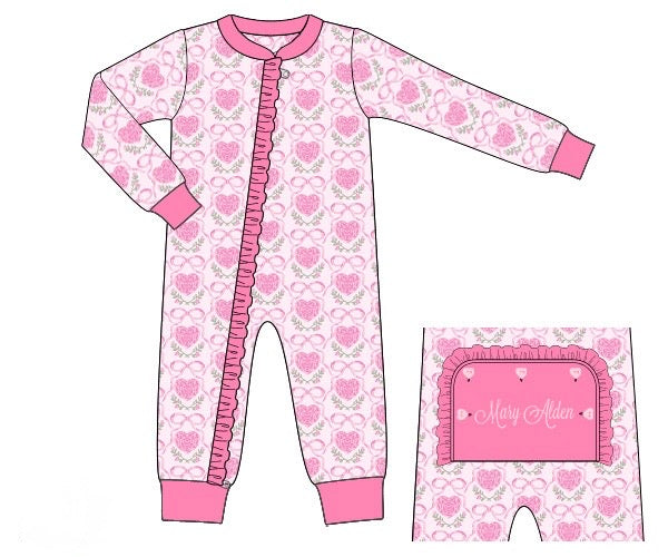 Girls Sweetheart Bows Knit Lounge Zippy