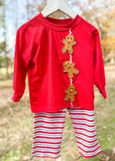 Boys 3D Gingerbread Lane Pant Set