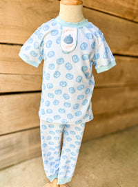 PRE ORDER Boys French Knot Pumpkin 2-Piece Knit Lounge Set | ETA to LBS: SEPTEMBER
