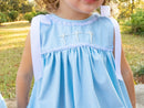 PRE ORDER Girls Linen Pearl Cross Dress | ETA to LBS: LATE FEBRUARY