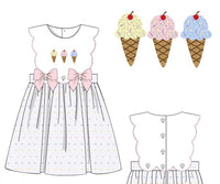 PRE ORDER Girls French Knot Ice Cream Bloomer Set & Dress | ETA to LBS: APRIL