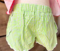 Girls One in a Melon Scalloped Short Set