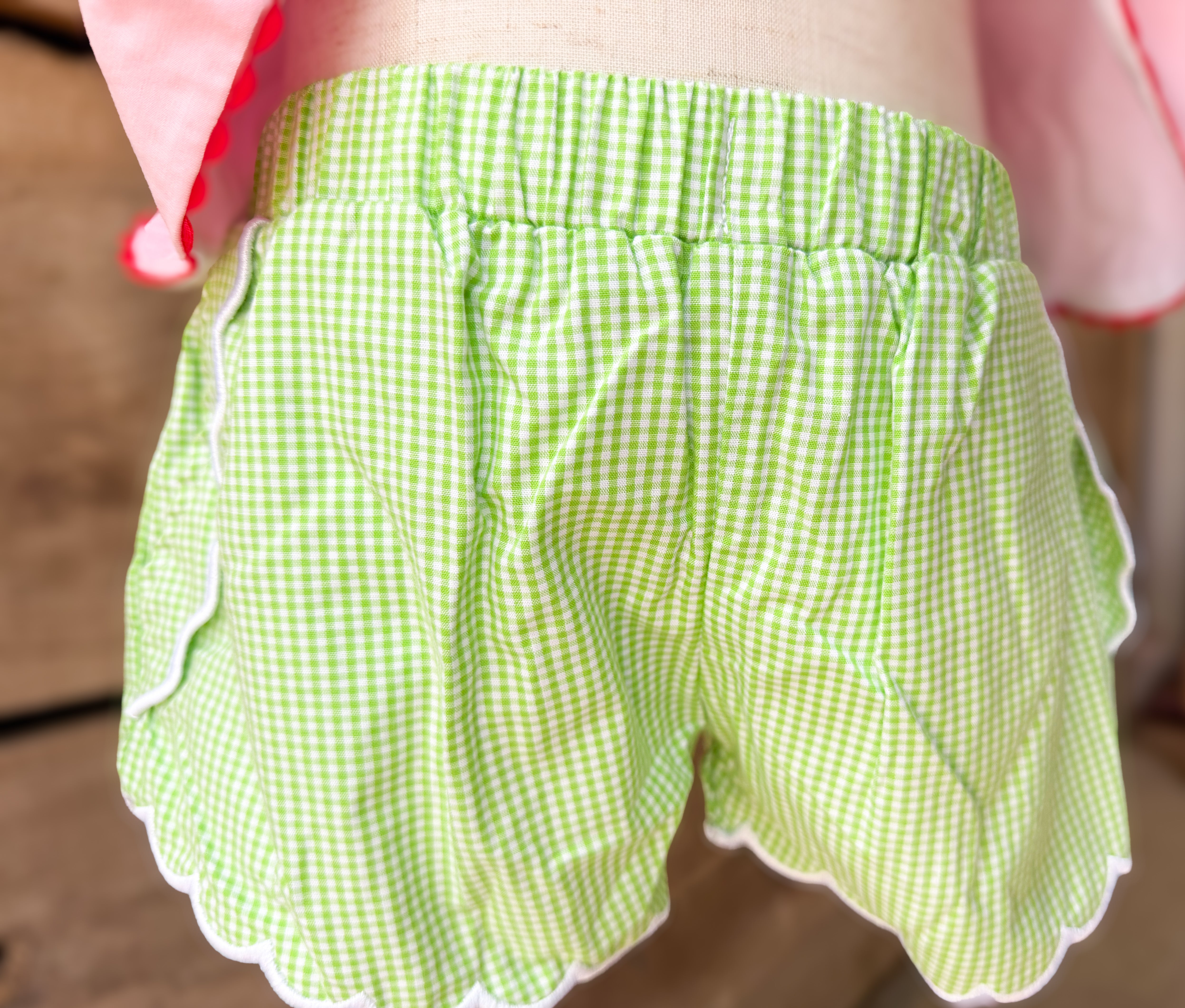 Girls One in a Melon Scalloped Short Set