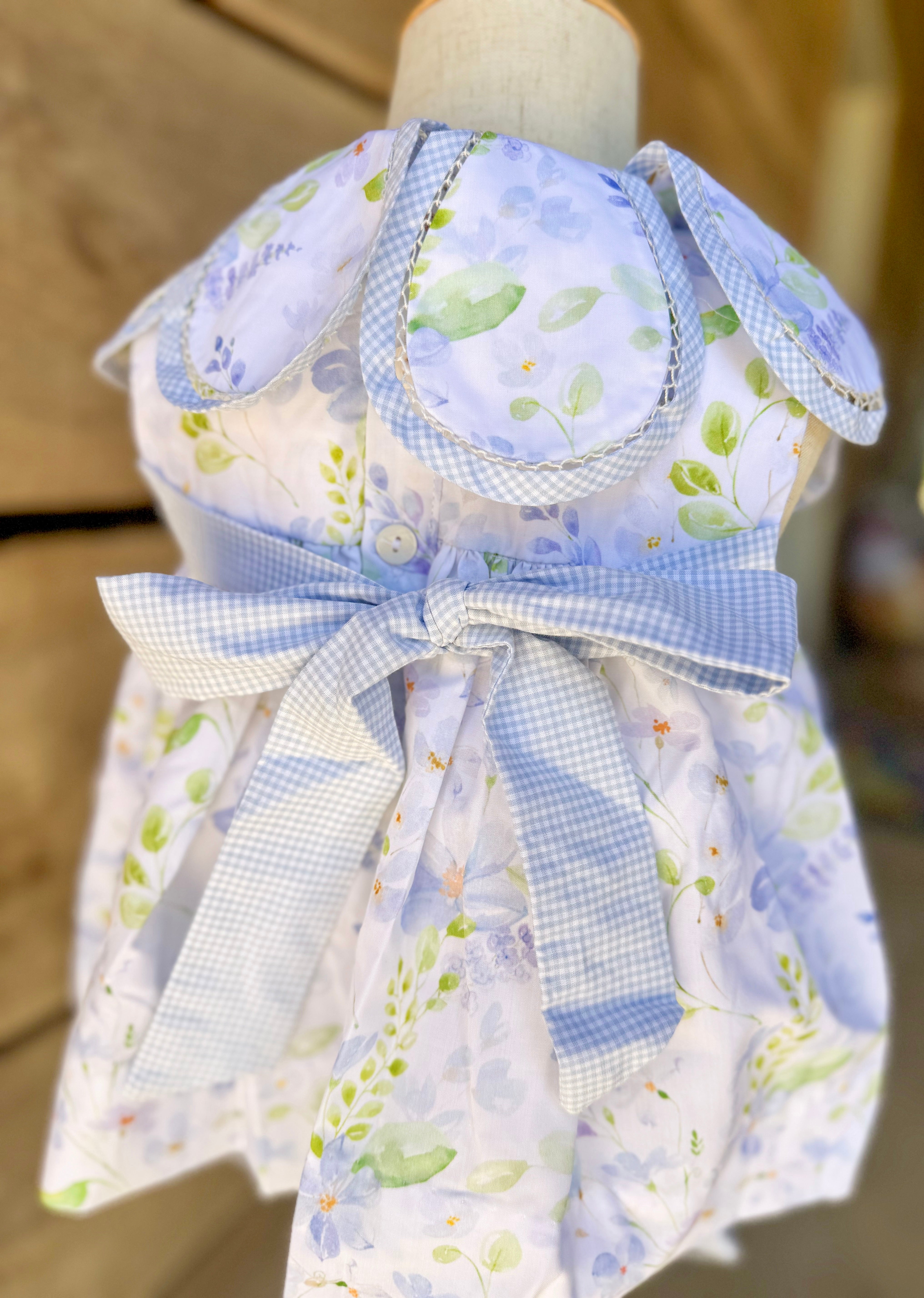 Girls Blue Meadow Petal Bloomer Set & Dress