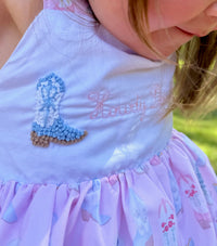 Girls French Knot “Howdy Darlin”Boot Scootin’ Cuties Bloomer Set & Dress