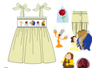 Girls Smocked Tale as Old as Time Bloomer Set & Dress