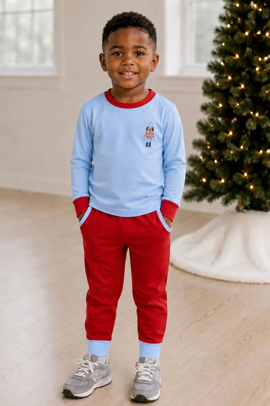 PRE ORDER Boys Hand Embroidered Casual Nutcracker Jogger Set | ETA to LBS: OCTOBER