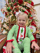 Girls The Green One French Knot Knit Lounge