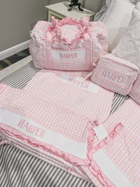 PRE ORDER Pink Gingham Luggage Collection | ETA to LBS: DECEMBER