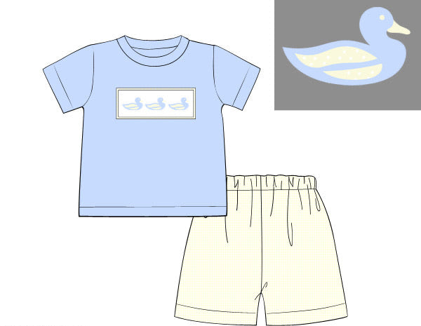 PRE ORDER Boys Duckling Daydream Smock Short Set | ETA to LBS: March